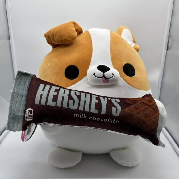 New Zuru Snackle Benji Corgi 14” JUMBO Plush w/ HERSHEY’S CHOCOLATE Snackles NWT - Picture 3 of 9